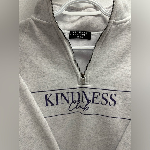 Brunette the Label, Kindness Club 1/4 zip up - Picture 2 of 2
